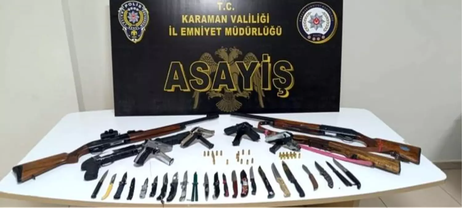 Karaman’da Uyuşturucu ve Silah Operasyonu: 9 Tutuklama